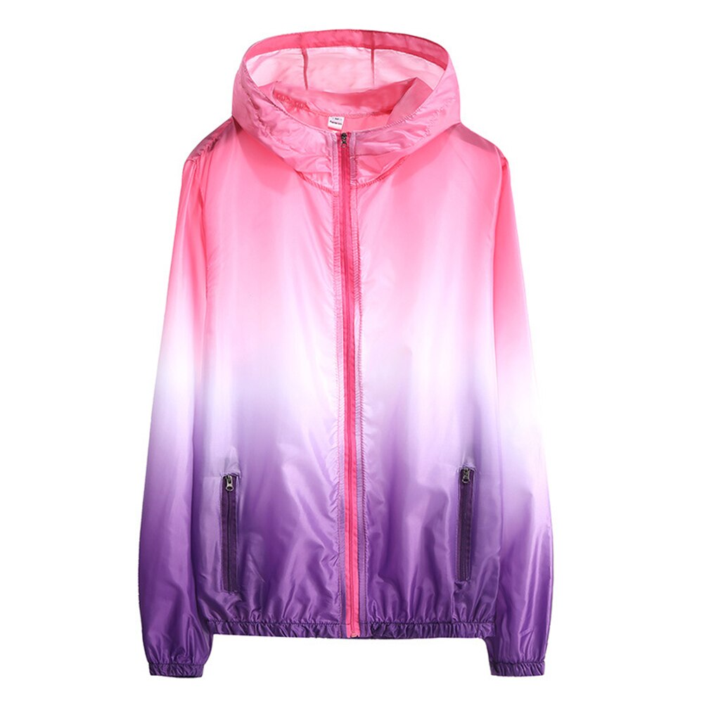 Men Women UV Protection Coat Sunscreen Ultra Thin Breathable Hooded Top for Summer: Gold