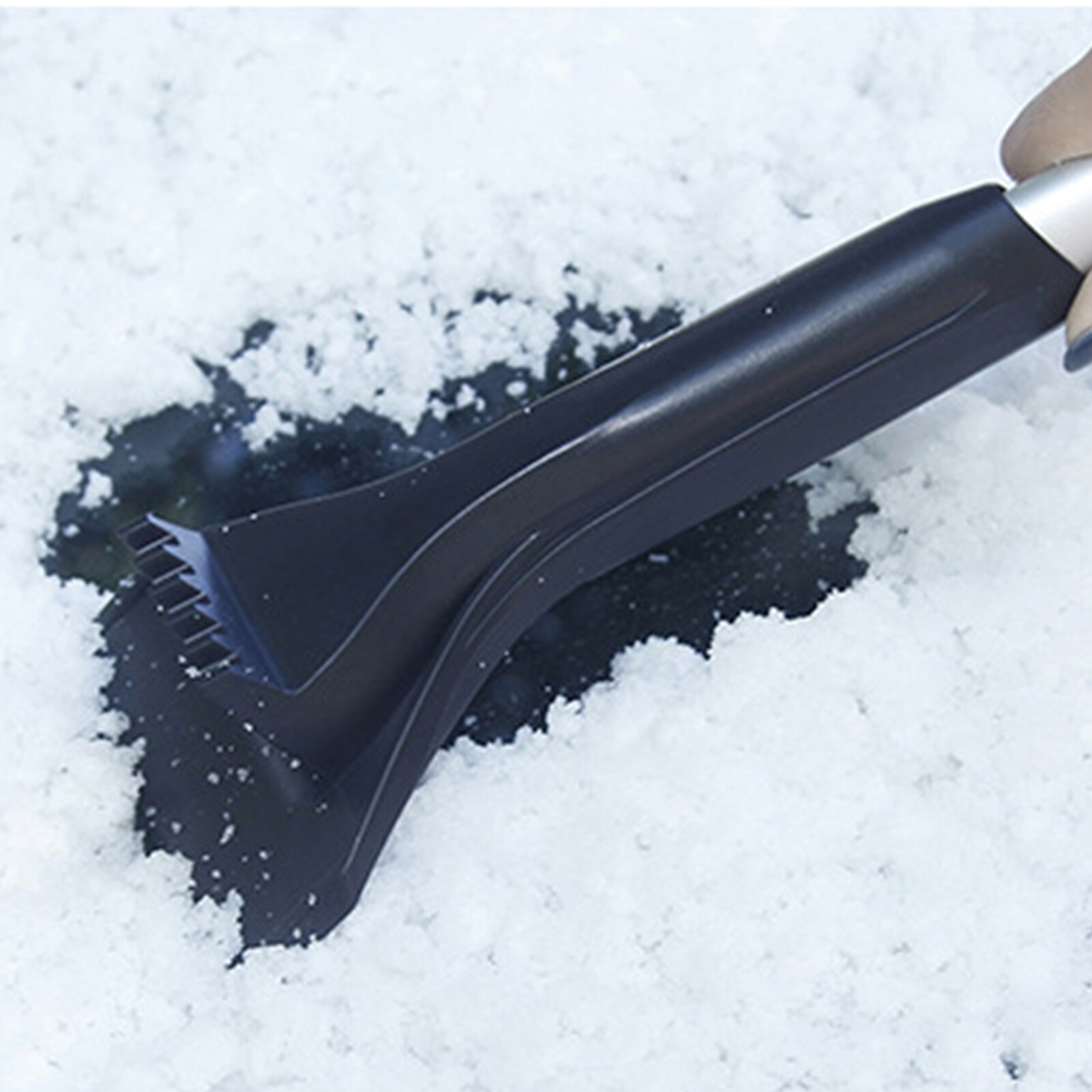 2-In-1 Ijskrabber Sneeuw Borstel Zachte Haren Voorruit Sneeuw Remover Schraper Afneembare Frost Remover Schone Auto 'S vrachtwagens Voorruit