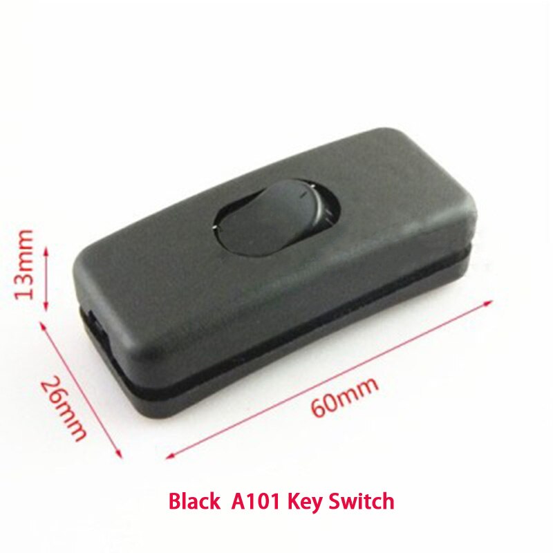 30pcs 2 Style Push Button Switch Light Control Plug Power Cord Junction Box Desk Lamp Floor LED Lamp Accessories: Black color A101