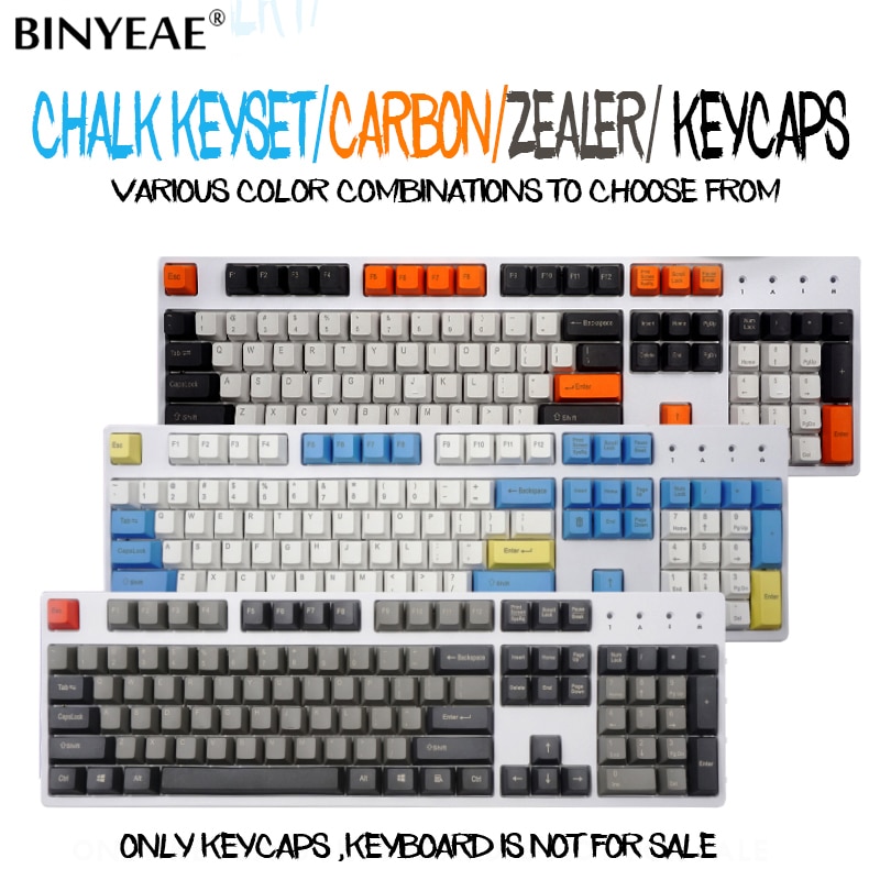 108 clave tiza teclas/ZEALER/carbono Teclado mecánico llave tapa FILCO/lateral/en blanco grabado personalidad teclas