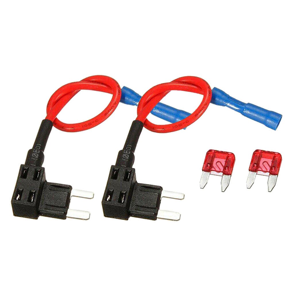 2x Circuit Fuse Tap Ats Mini Adapter Dubbele Circuit Low Profile Blade Zekering