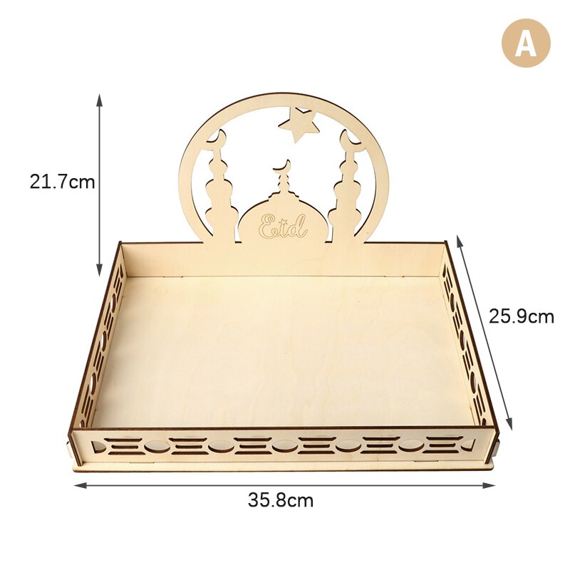Eid / Ramadan Mubarak Wooden Crescent Hilal Ornament – Islamic Home Decoration (Made In Türkiye)