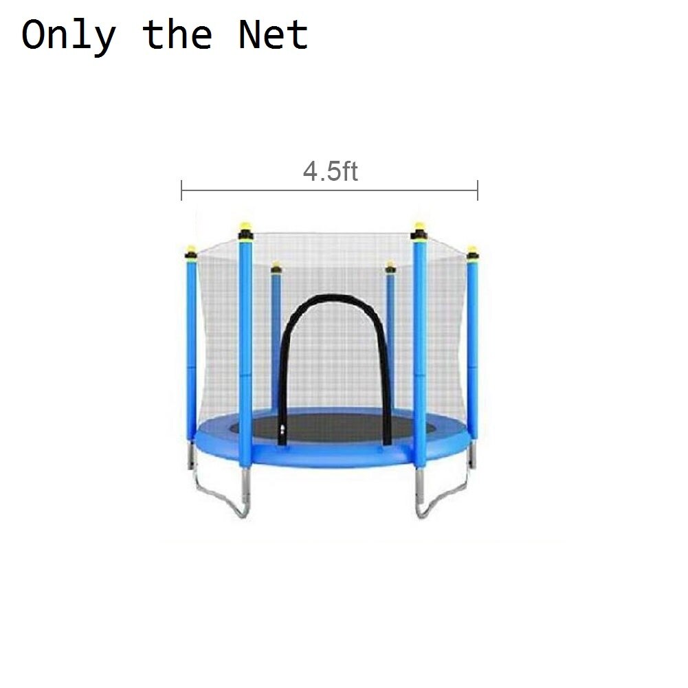 4-8ft utendørs trampoline beskyttelsesnett for barn barn anti-fall polyetylen trampoline hoppepute sikkerhetsnett beskyttelsesbeskyttelse: 4.5ft