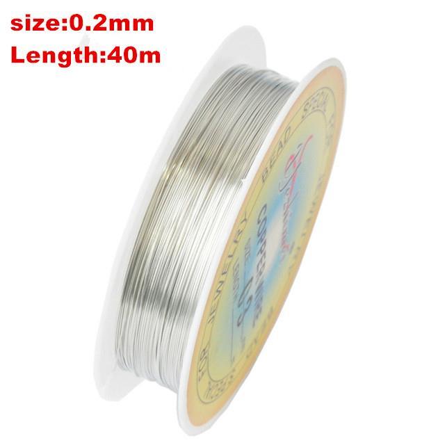 0,2-1mm Gold Silber Überzogene Cord String Gewinde Draht Neue Heiße Hohe Perlen Handwerk Metall seil Fit DIY Schmuck Kennzeichnung