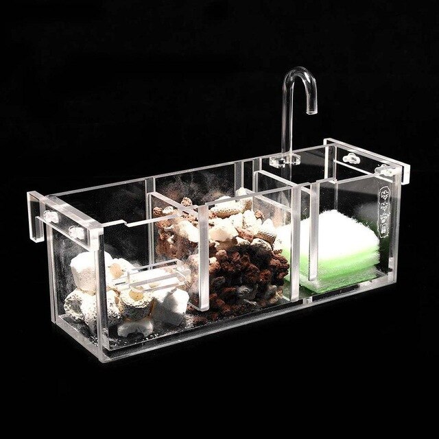 Caja de filtro acrílico 3 en 1, purificador de agua colgante externo para pecera de acuario: Three boxes