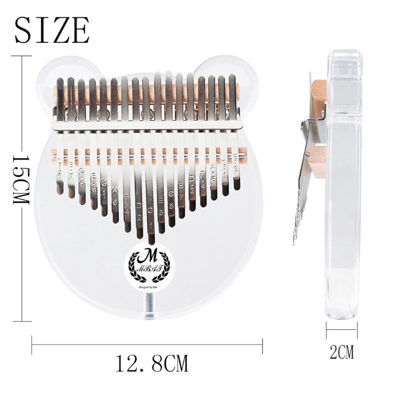 17 Keys EQ kalimba Thumb Piano Link Speaker Electric Pickup Cable 17 keys Kalimba Musical Instrument