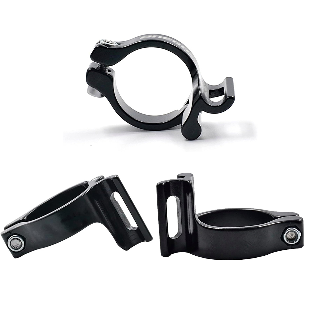 CATAZER Bicycle Front Derailleur Adjustable Braze Adapter for Clamp 28.6/31.8/34.9mm Compatible with Shimano Sram Road/MTB Bike: black / 170mm