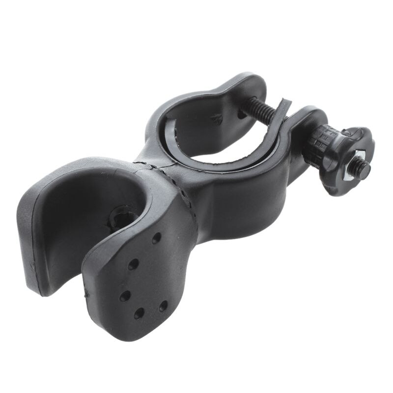 Bicycle Bike Flashlight LED Torch Mount Holder Cycling Clip Clamp-Black: Default Title