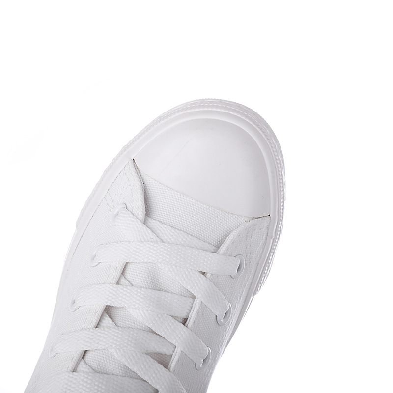 Cozulma dames witte veterlaarzen met rits aan de zijkant, canvas schoenen, dameslaarzen met ronde neus, plus maat 34-43