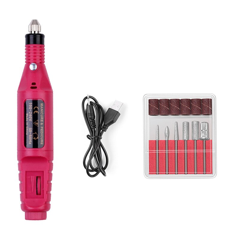 1 Set Electric Nail Drill Machine Manicure Machine Pedicure Drill Set Ceramic Nail File Nail Drill Equipment Tools
