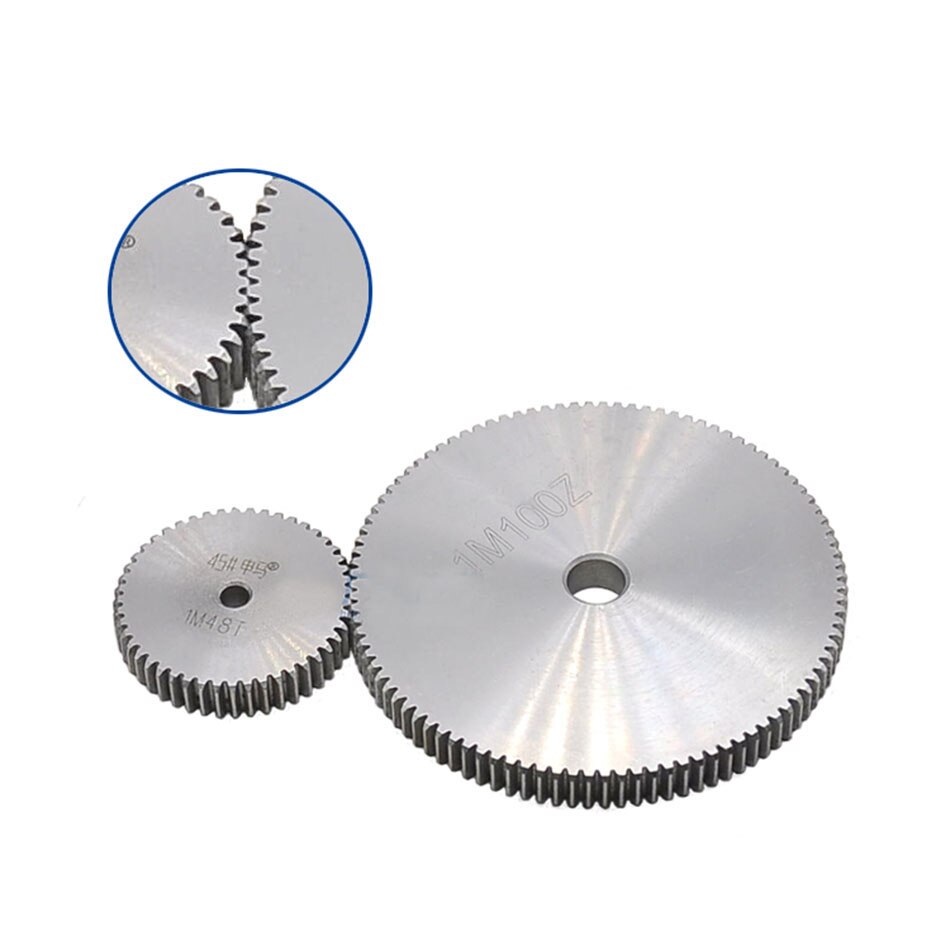 1Pcs 45 # Steel Spur Gear 1Mod 12T-28T Metalen Moter Gear 12-28 Tand pinion Gear
