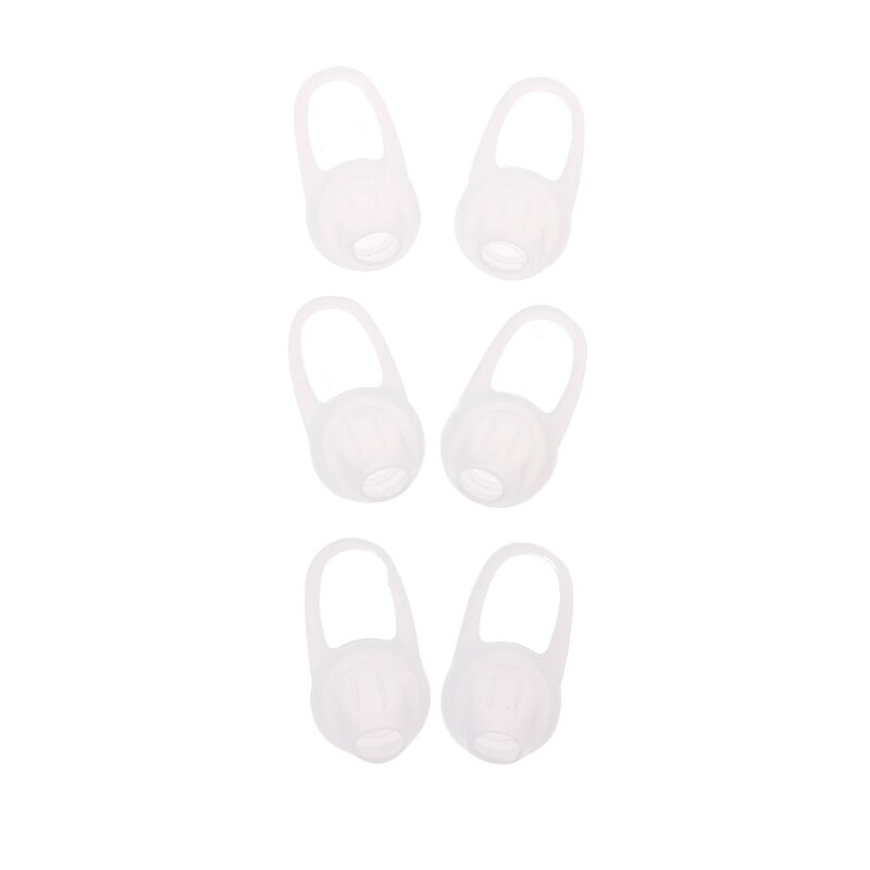 Lot de 6 embouts en silicone pour écouteurs intra-auriculaires bluetooth: Transparent