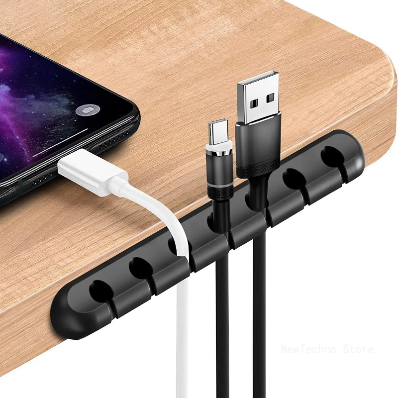 Cable Organizer Silicone USB Cable Winder Desktop Tidy Management Clips Cable Holder for Mouse Headphone Wire Organizer