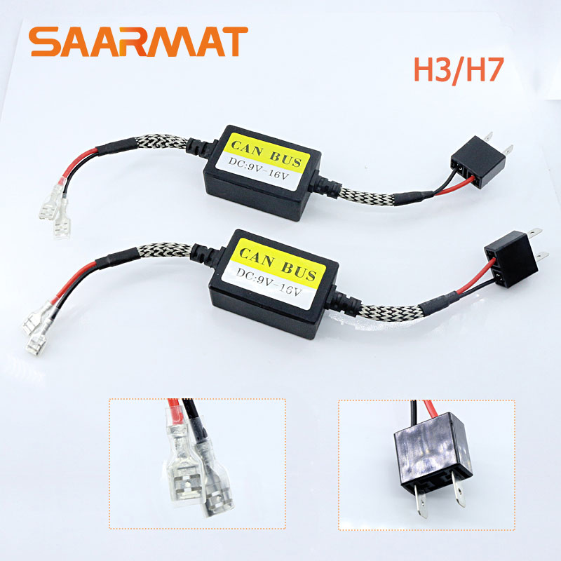 2 Pcs H3 H7 LED Decoder Adapter Anti Hyper Blink Flash Fehler Stornieren Canbus Scheinwerfer H4 HB2
