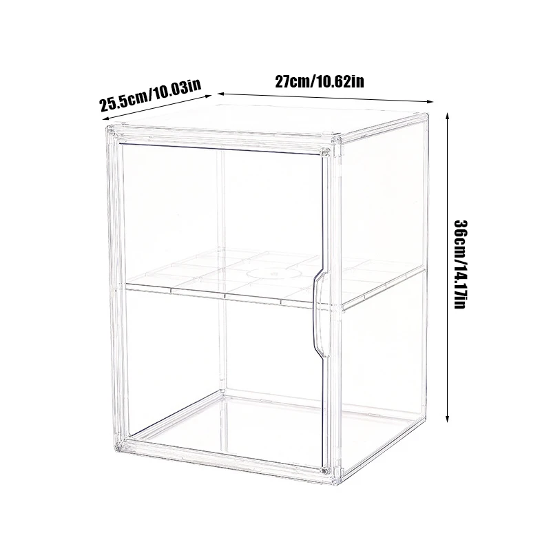 Big Transparent Storage Box Blind Box Showcase Helmet Book Showcase Display Dustproof For jewelry Fingures Organizes Acrylic Box: Yellow