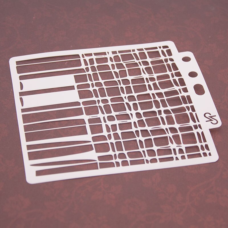 Grid Pattern Stencils Layering Painting Template Stencil for DIY Scrapbooking Photo Album Decorative Embossing Cards Craft Mold