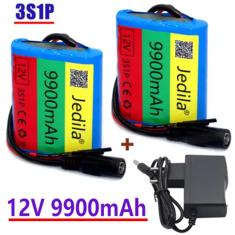 100%.New.12V.9900 mAh.3S1P.Batterie Au Lithium.18650.Batterie Au Lithium Pack Protection Conseil Recarregável.