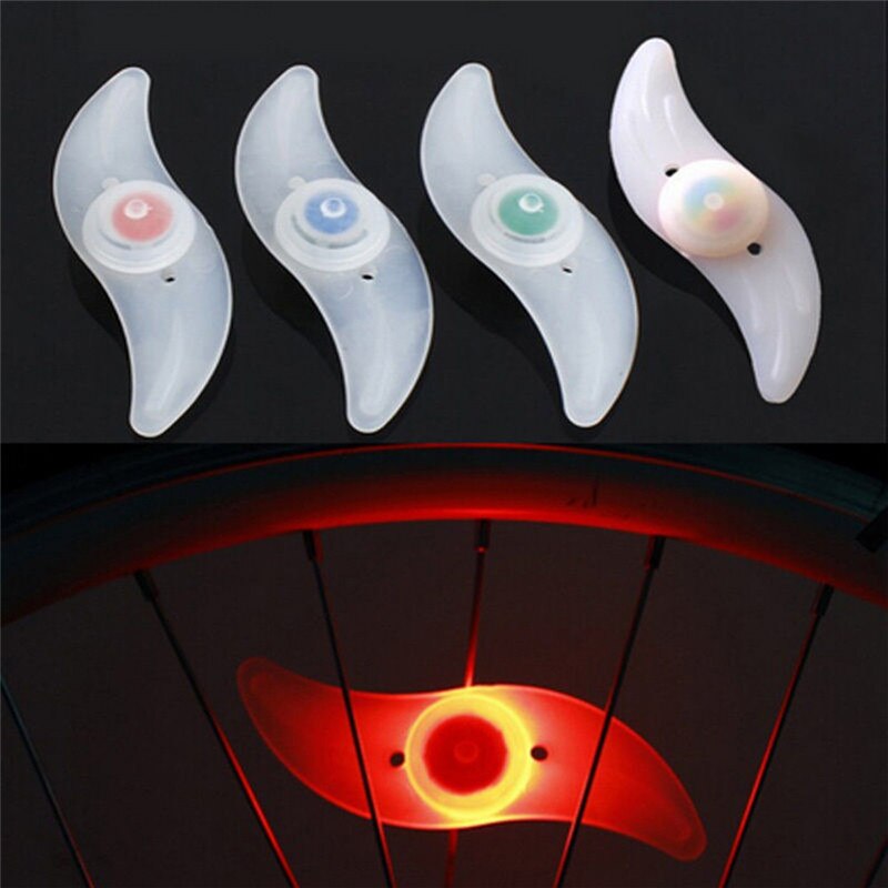 1pc cykelljus cykellampa led däck däck ventilkåpor hjulekrar cykellyktor för cykeltillbehör 4 färger vattentäta