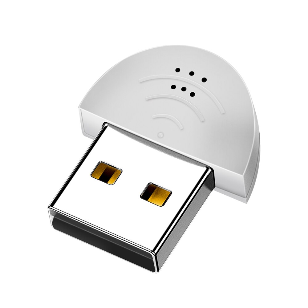 Tragbarer, leichter usb-mini-mikrofon-audioadapter mit usb 2.0, treiberfrei für pc, notebook und laptop.: Weiß