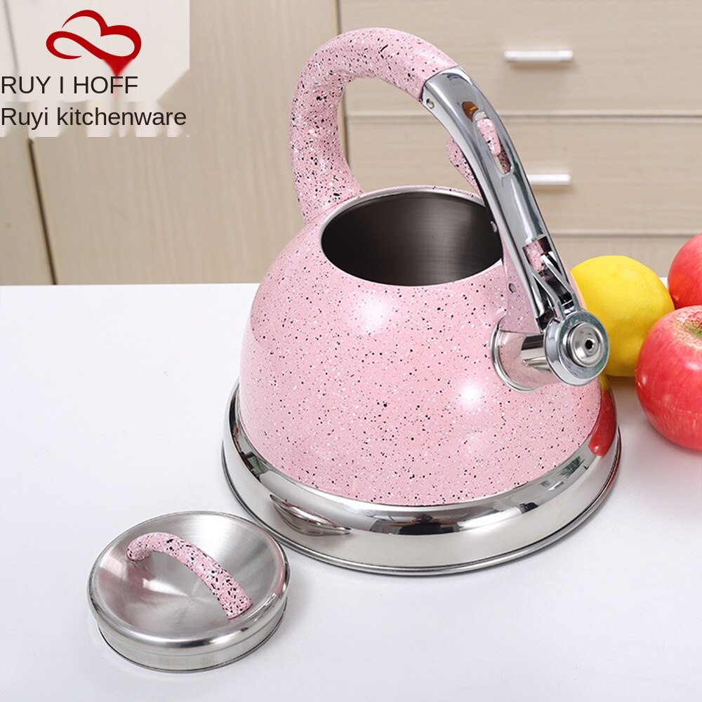 Stainless Steel Coffee Teapot Induction Whistle Tea Kettle Stove Tops 704G 3.5L