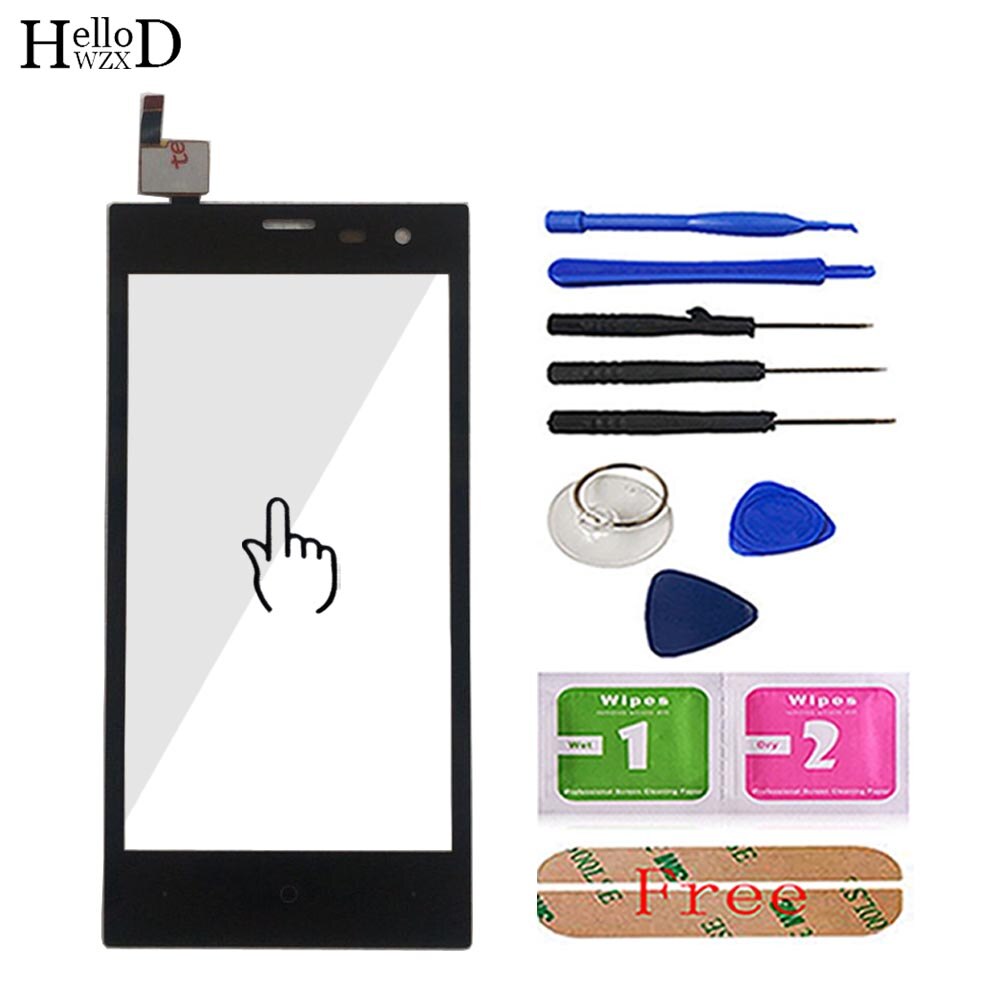 Touch Panel Voor Highscreen Zera S (rev. s) Voor Glas Sensor Touchscreen Touch Screen Digitizer Panel Mobiele Telefoon Gereedschap Doekjes: Black With Tools