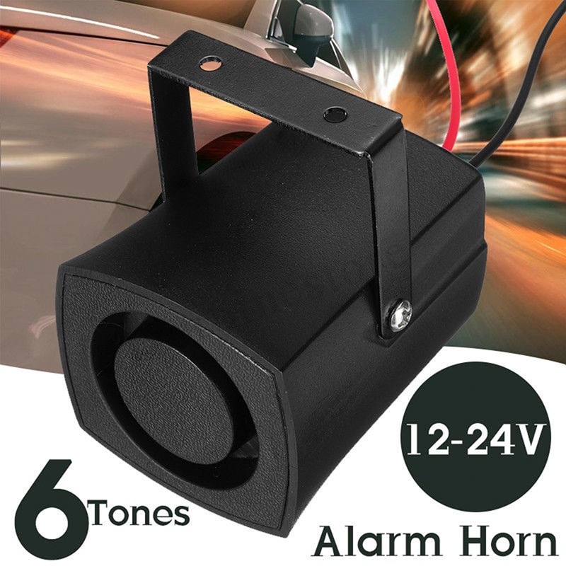 Summer larm horn siren varna pip passar för olika fordon 12-24v luft horn bil lastbil fordon backande ljud speake