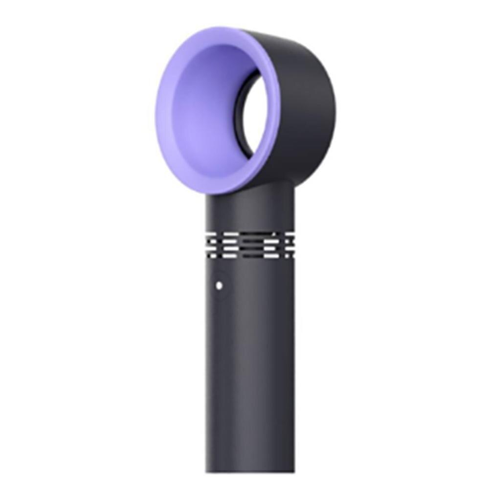 USB Oplaadbare Draagbare Bladeless Fan Handheld Mini Luchtkoeler Geen Blad Handy Fan Met 3 Ventilator Snelheid Niveau LED Indicator: black color