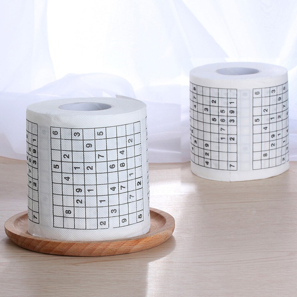 dauerhaft Sudoku Su Gedruckt Seidenpapier Wc Rollen Papier Gute Puzzle Spiel Neuheit 2 Lagen Lustige Wc Papier