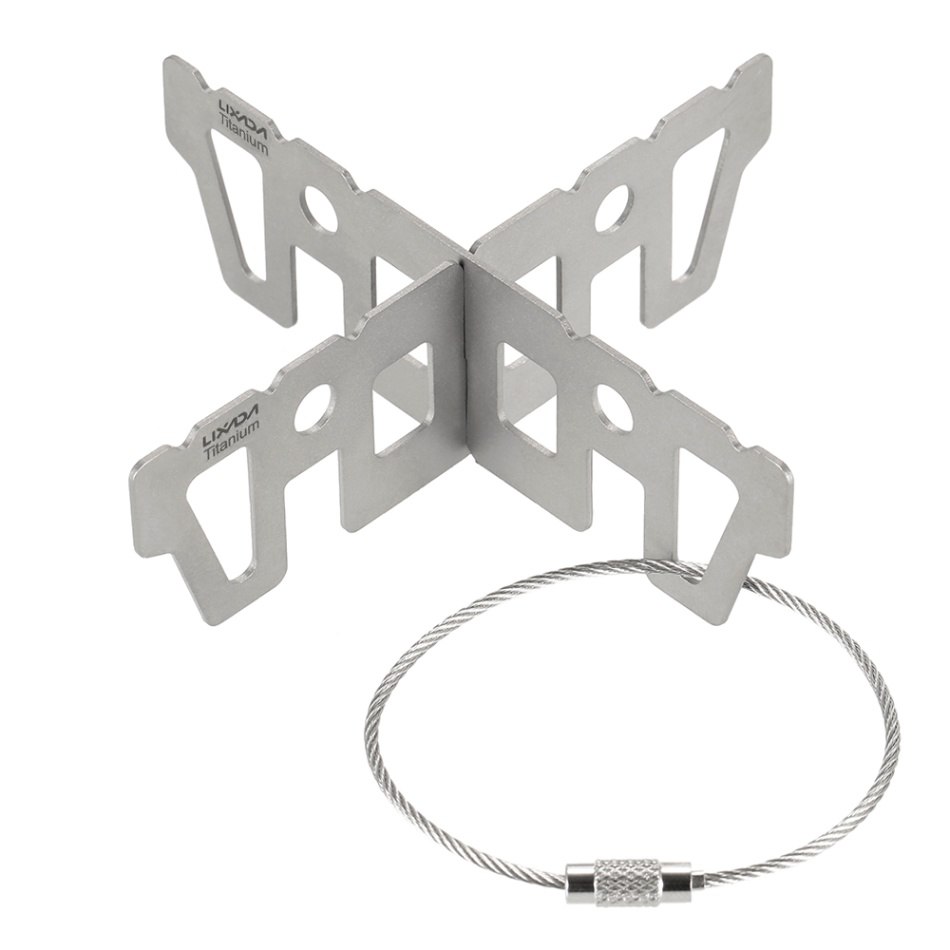 Lixada-hornillo de titanio para acampar al aire libre, estante de apoyo para estufa, soporte cruzado para Alcohol: Style 1