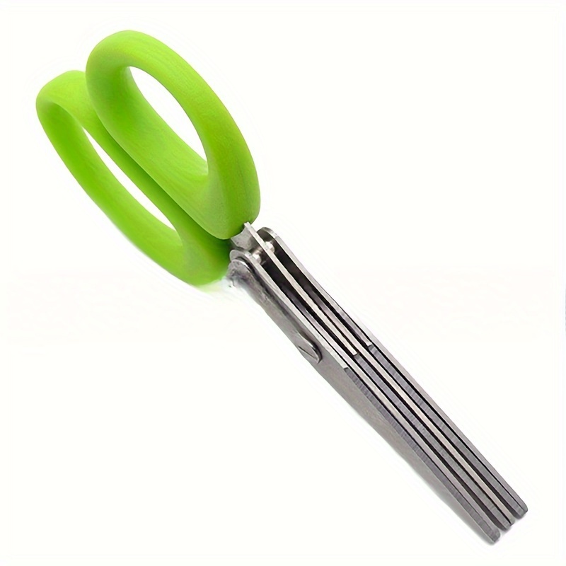 3/5- teräiset ruostumattomasta teräksestä valmistetut keittiösakset, monikäyttöiset kestävät yrttisakset, puhdistusharja