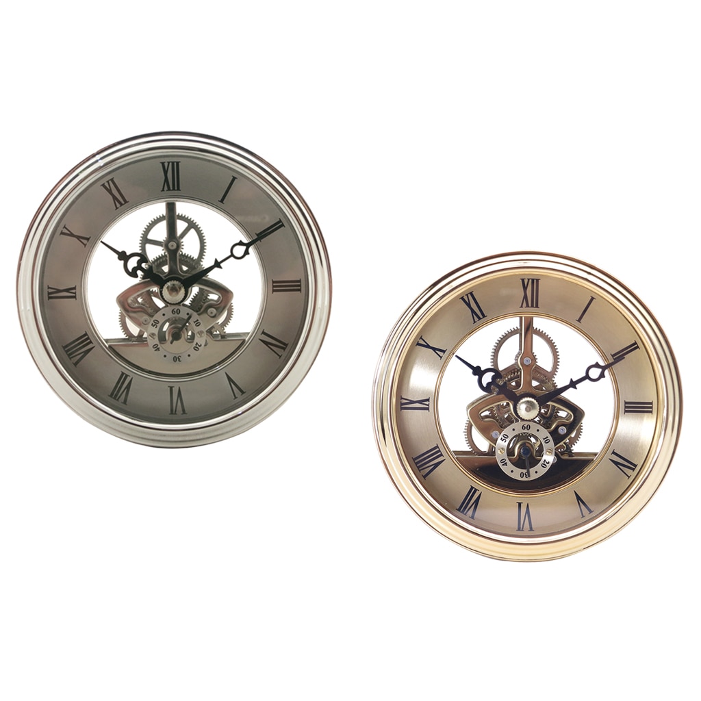 Skeleton Gear Quartz Insert Clock Movement Battery Operated fit 91mm Bezel
