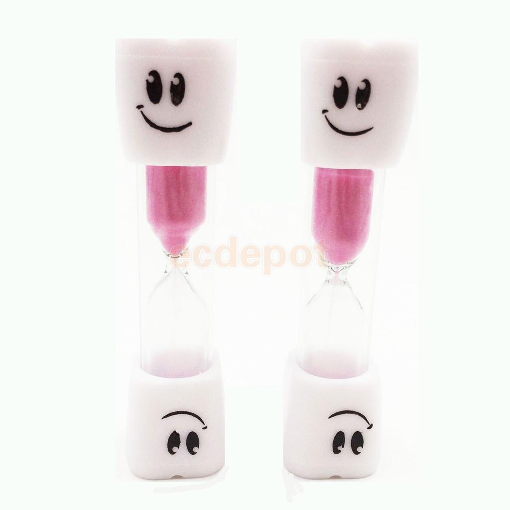 MagiDeal Glass Sand Toothbrush Timer Hourglass Kids Lovely Smile Sand Clock Timer 3 Minutes Xmas: Pink