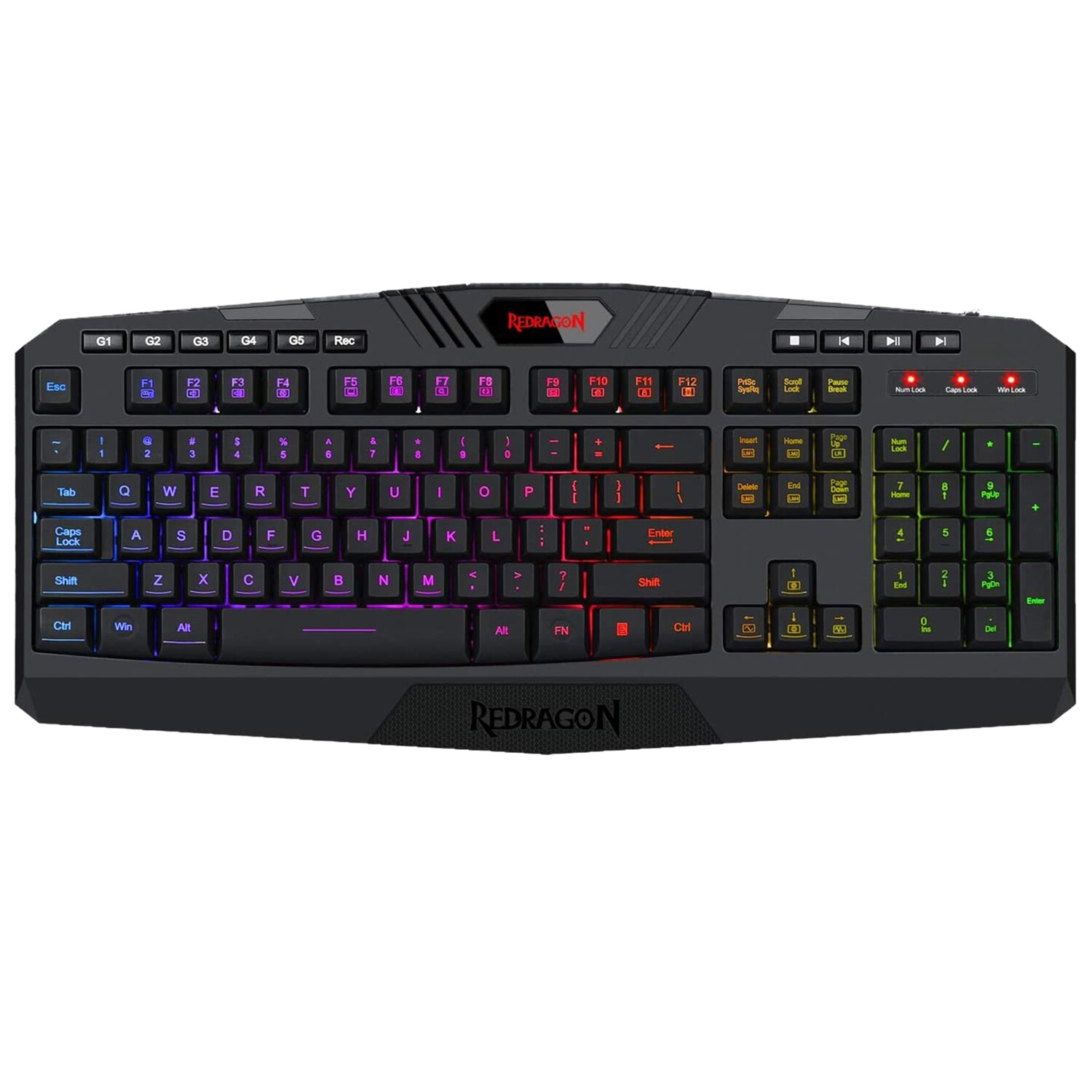 Redragon K503 PC Gaming Keyboard,RGB LED Backlit with Marco Keys Silent USB WiredKeyboard for Windows PC Games