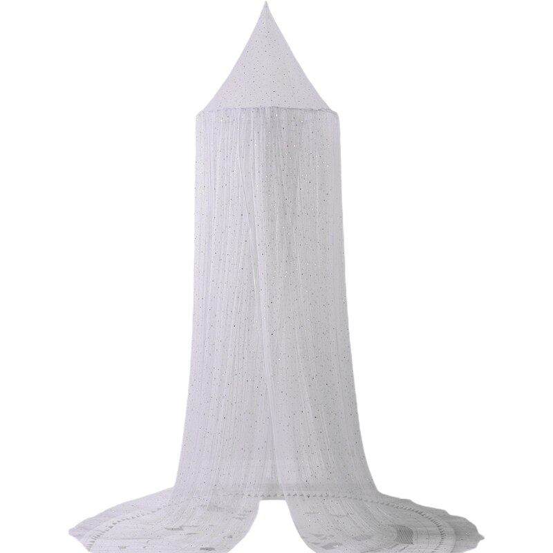Bébé Enfants Lit Maille Fil Baldaquin Couvre-lit Moustiquaire Rideau Dôme Tente Suspendue Directe: WHITE