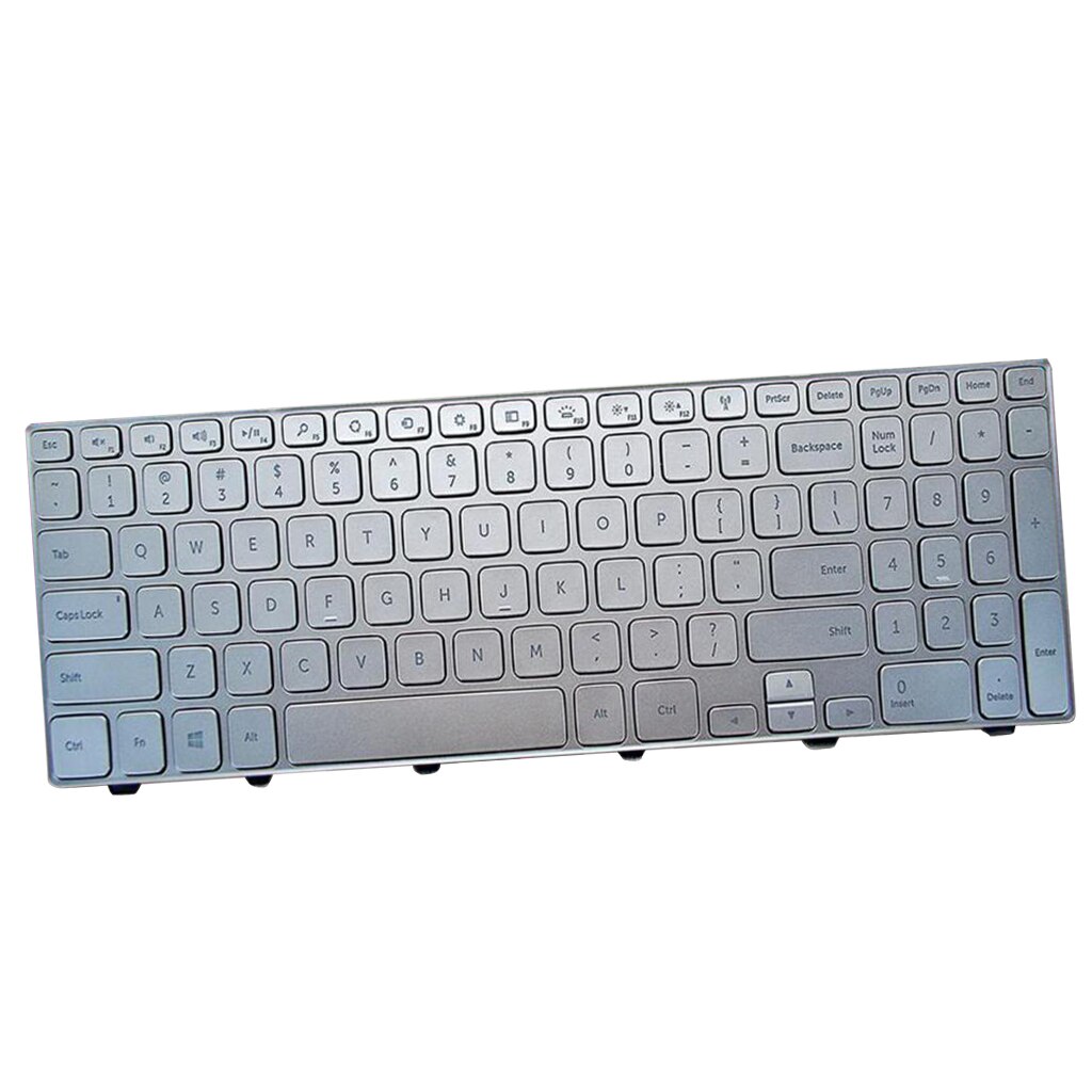 Replacement US English Layout Laptop Keyboard with Backlit/Backlight for Dell Inspiron 15-7000 7537, Silver