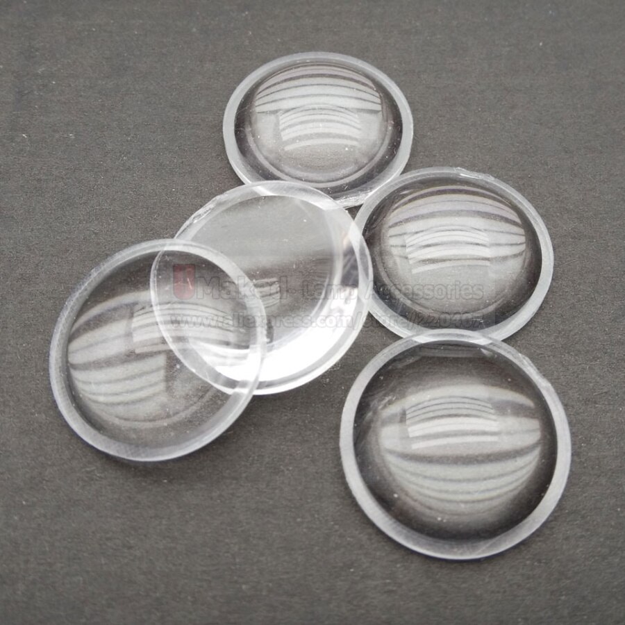 23mm led-linse halvcirkel plano-konvekse led-linser optisk linsekvalitet pmma glat ansigt til linsereflektor
