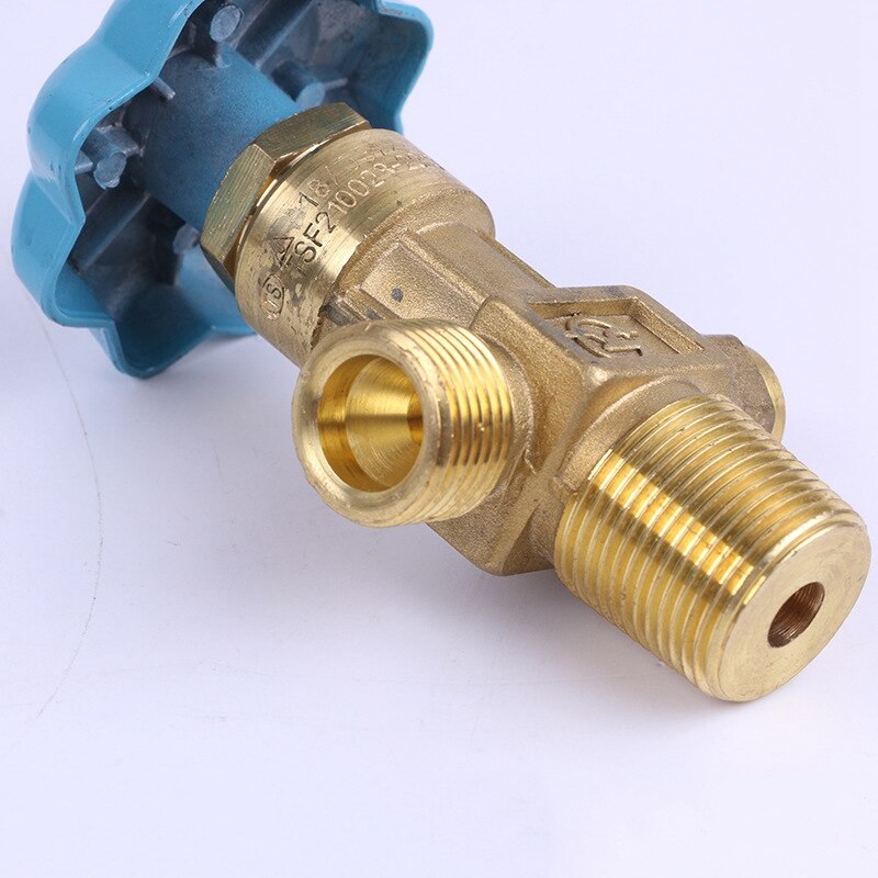 DN4 15MPa Oxygen Cylinder Valve Qf-2 Oxygen Valve Copper Oxygen Cylinder Nozzle Steel Cylinder Head Accessories
