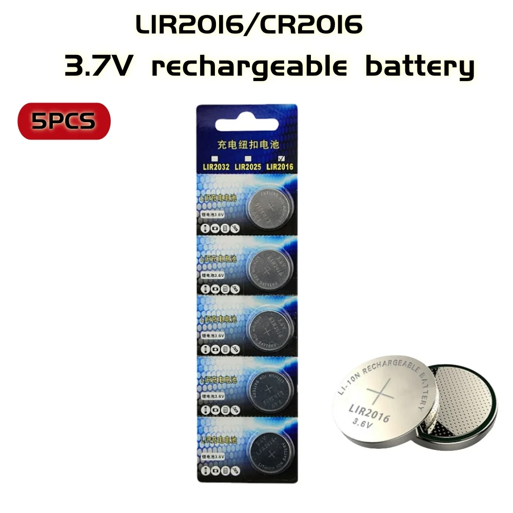 3,6 V wiederaufladbare Knopfbatterien LIR2032 LIR2016 LIR2025 – hohe Kapazität, 500 Zyklen, für verschiedene elektronische Geräte: Blau