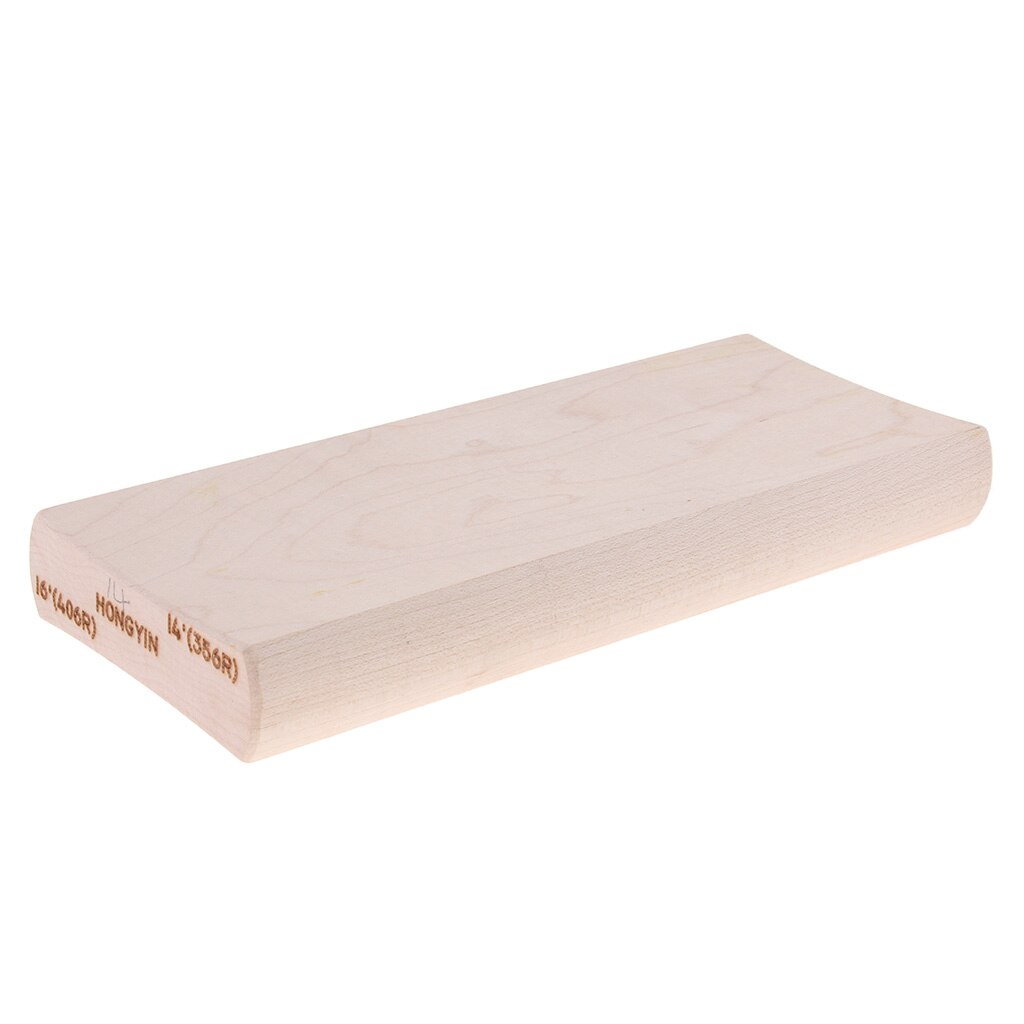 Wooden Radius Sanding Block for Guitar Bass Fingerboard Fret Leveling Luthier Tool: 16-14inch