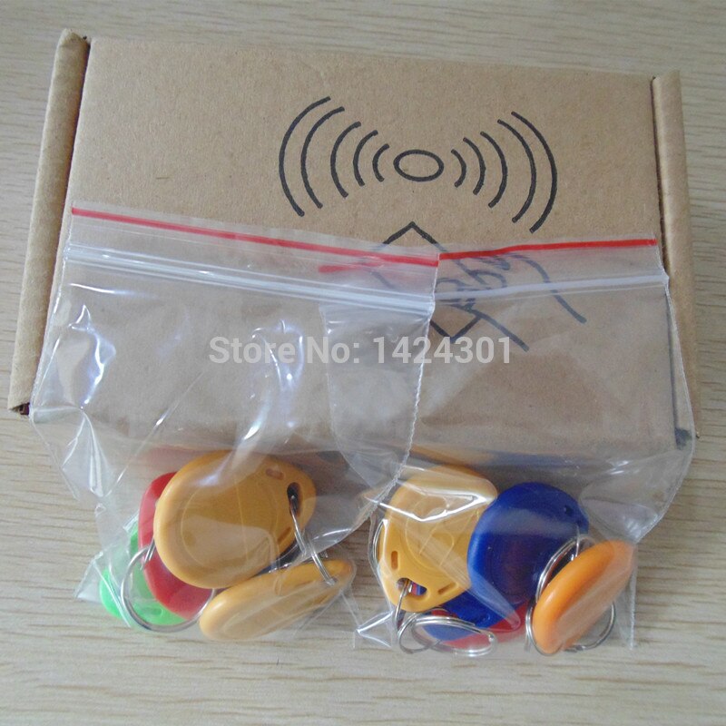 Portable Handheld ID Cards 125 KHz RFID Copier Reader Writer Duplicator + 5 x T5577 Keyfobs And 5 x EM4305 keyfobs