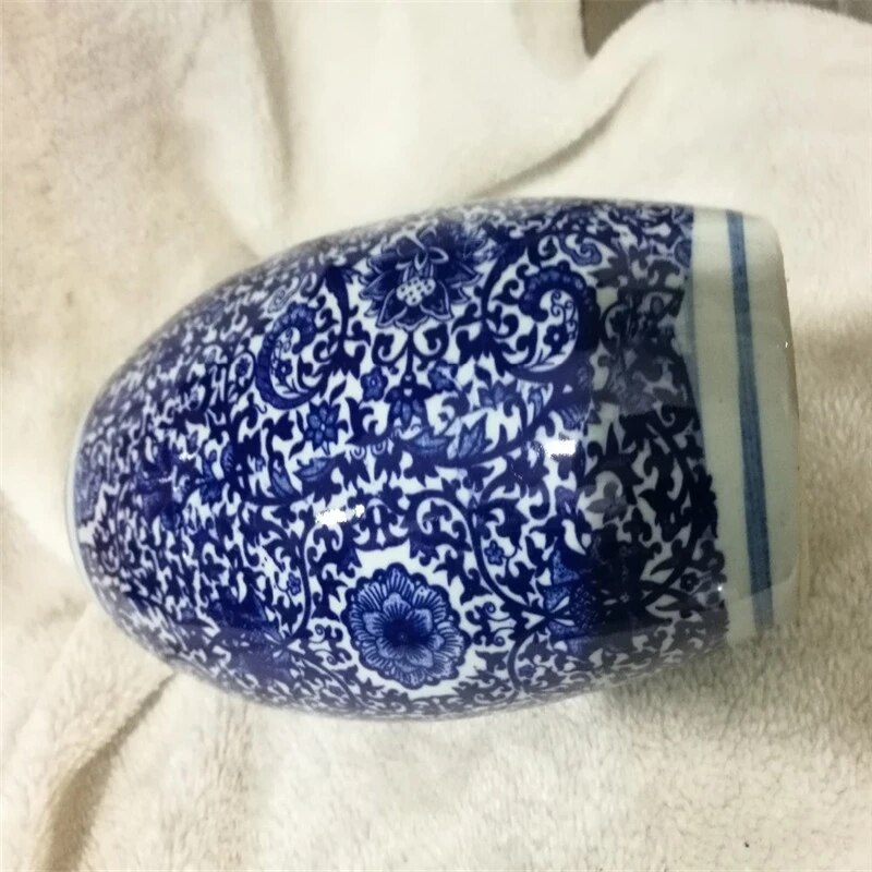 Chinese Jing Dezhen Blauw En Wit Porselein Vaas