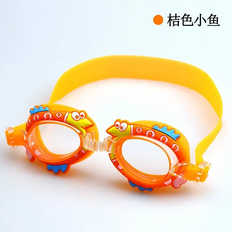 Lunettes de natation en silicone pour enfants, bandages souples réglables, élastiques et étanches, équipement de piscine pour filles, dessin animé mignon: MULTI