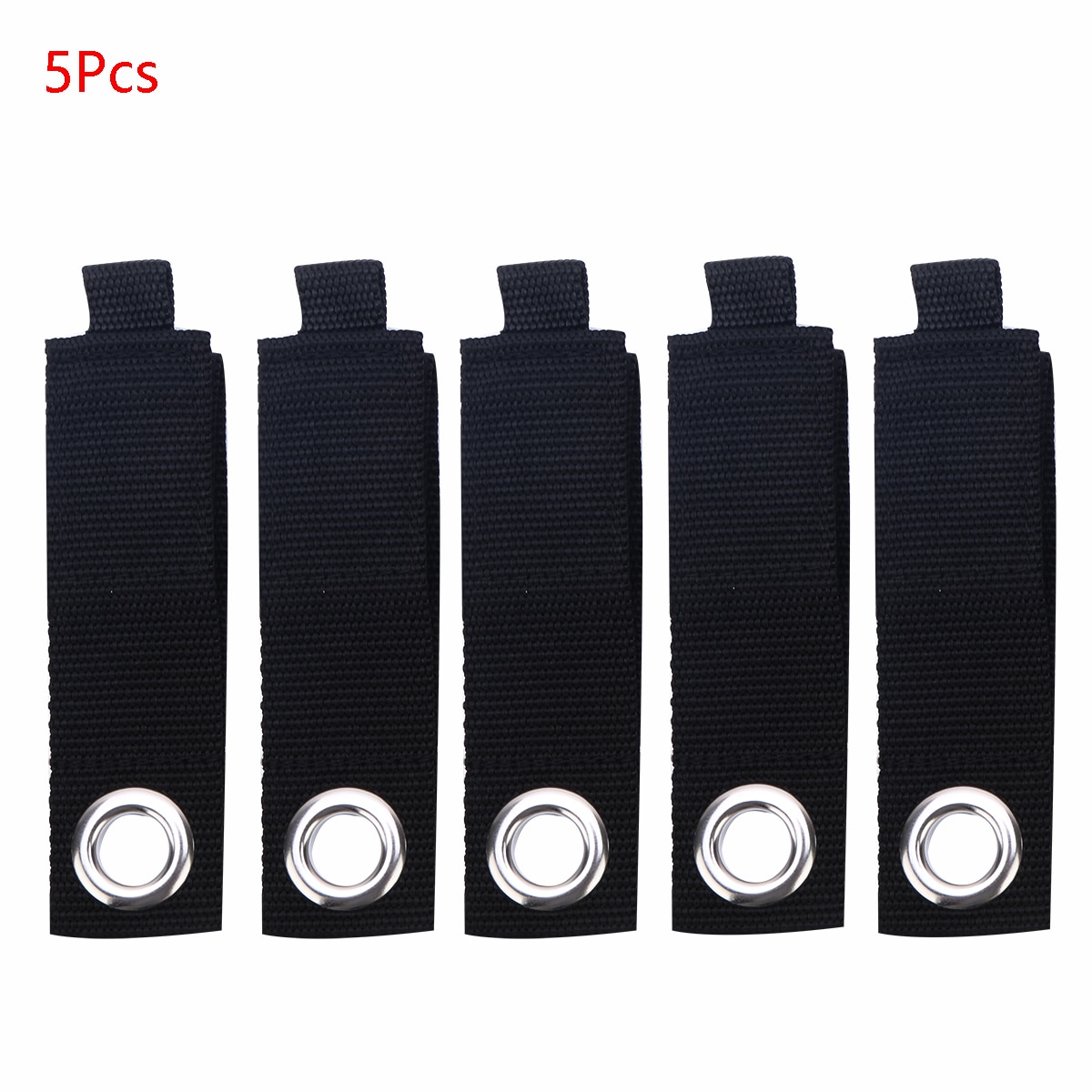 10 Extension Opslag Bandjes Nylon Koord Sluiting Garage Organizer Gereedschap Wrap Keeper Opknoping Riem Kabel Houder Organisatie Haken: Black 5Pcs