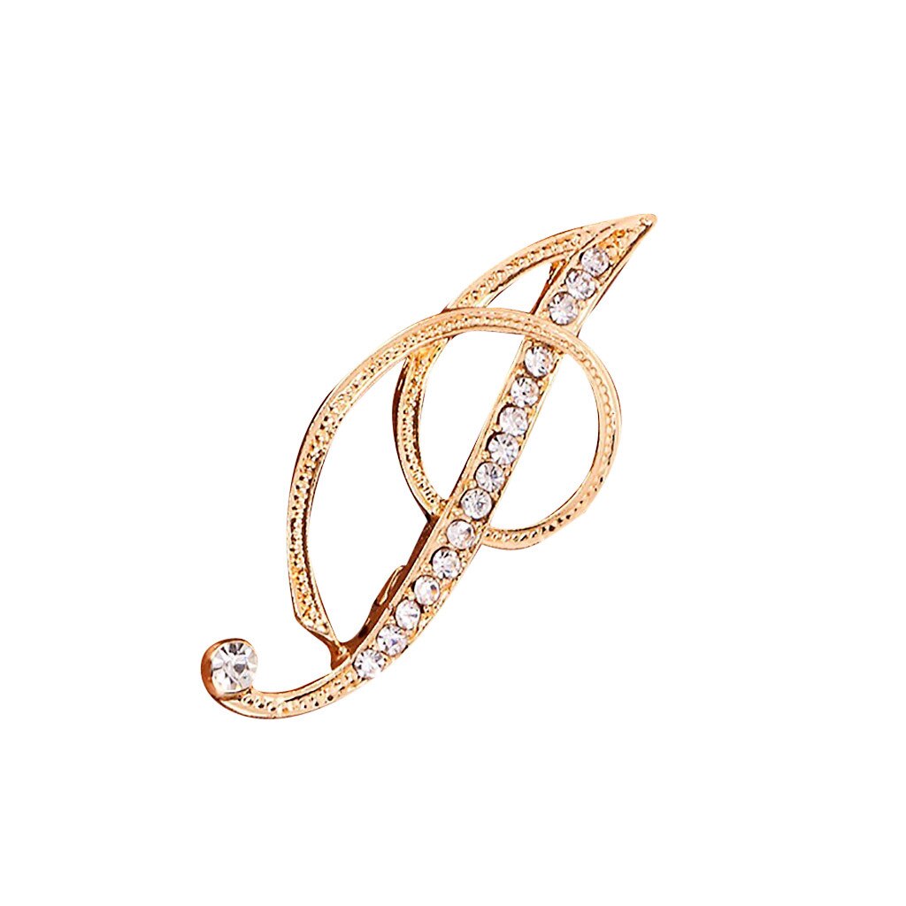 1PC Crystal 26 English Letters Brooch Metal Vintage Women Pin Couple Memorial Jewelry Love Party Garment Accessories #1029