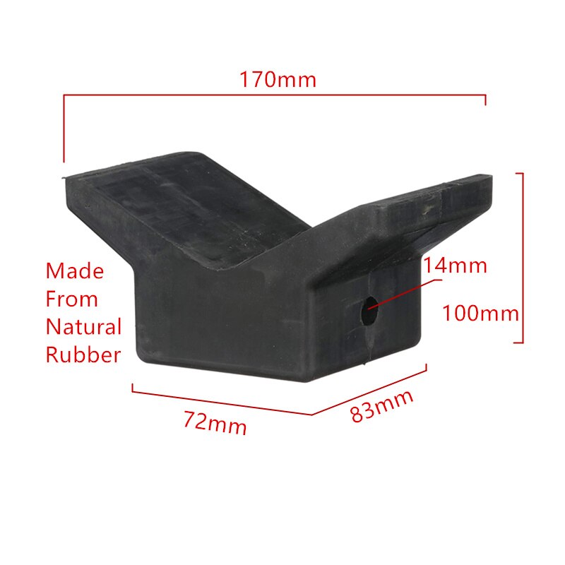 JayCreer Boat Trailer Nature Rubber Bow Stop V-Block: Default Title