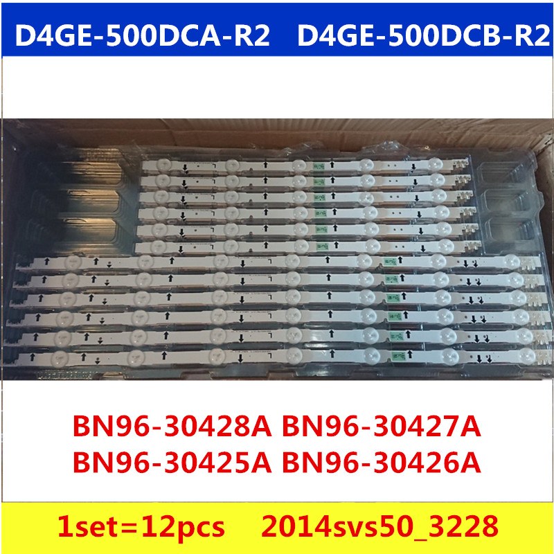 12 unids/set de retroiluminación LED para Samsung UN50J5500AF UE50H6200 D4GE-500DCA-R2 D4GE-500DCB-R2 BN96-30428A BN96-30427 30425
