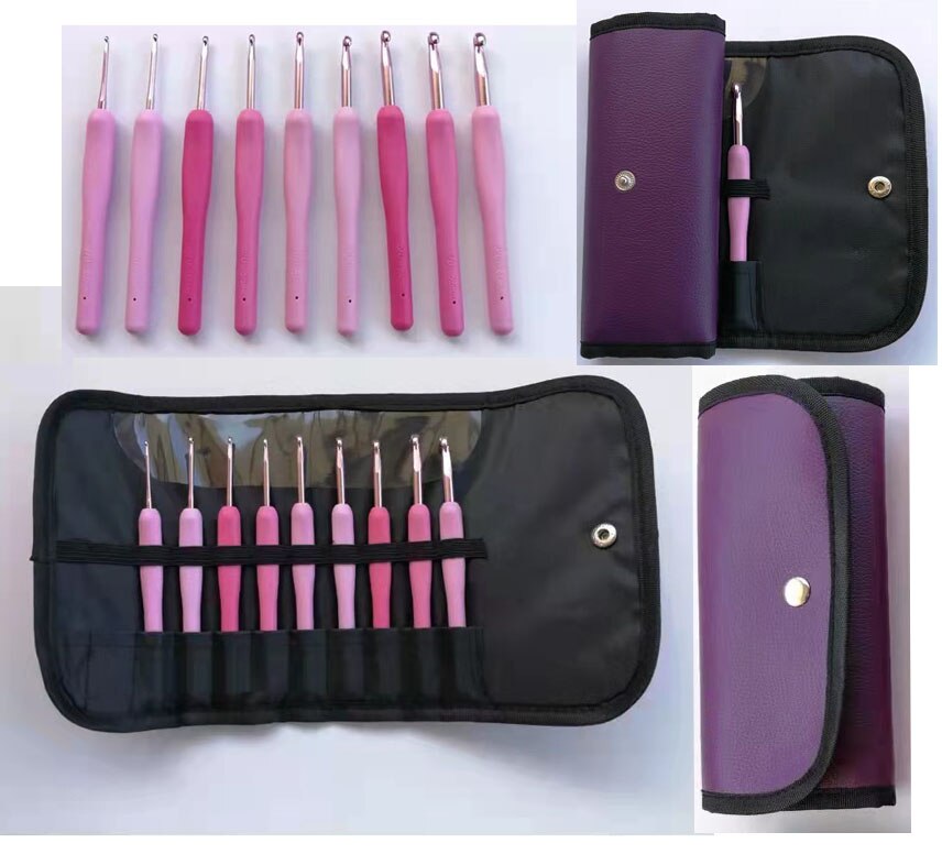 Crochet Hook Set With Case Knitting Needles Arts Craft Scissors Sewing Tools Set Knit DIY Needle Hook For KnittingTool Case pack: style 8
