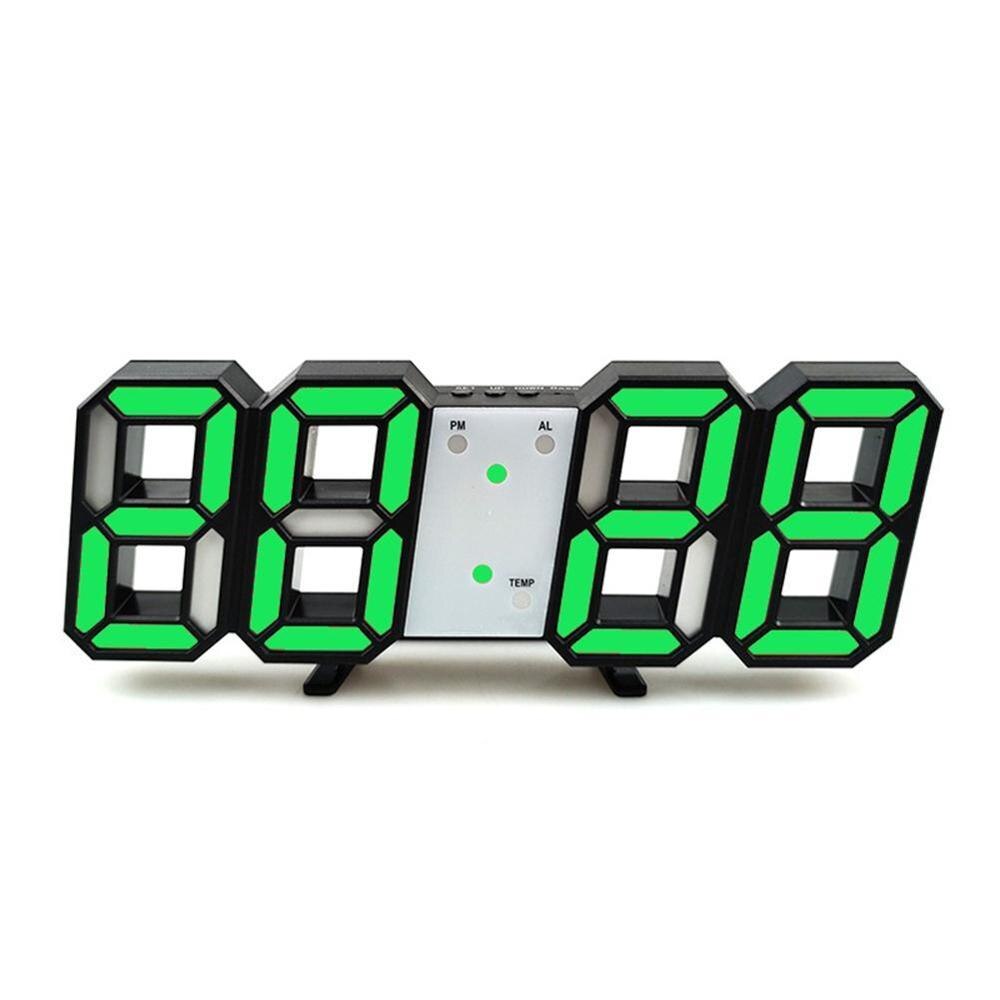 3d Led Digital Clock Glowing Night Mode Brightness Electronic Hanging Clock 24/12 Adjustable Table Hour Wall Clock Display T6c6: G