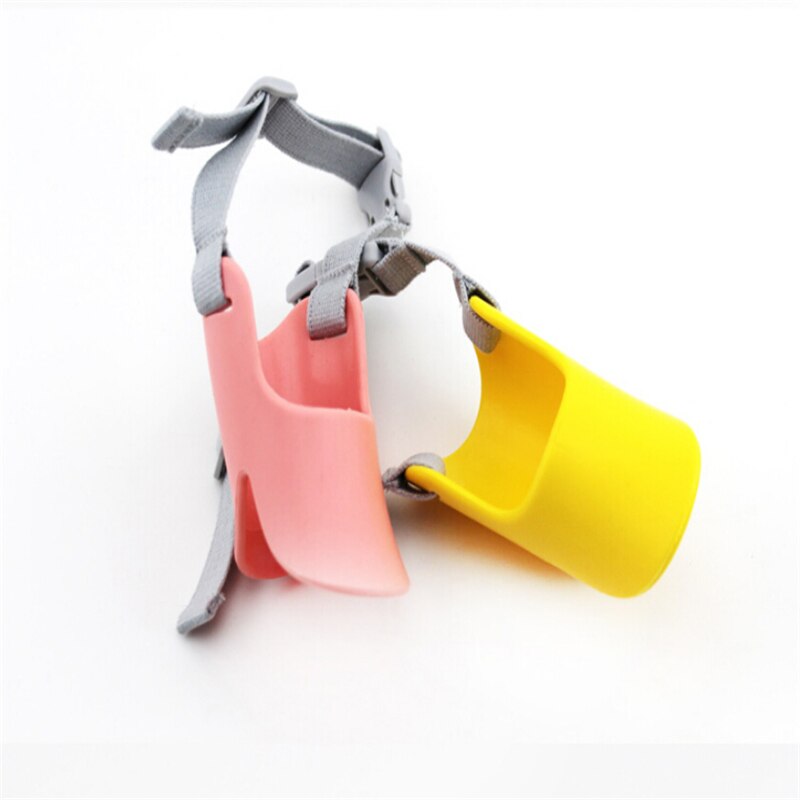 Novelty silicone cute duck mouth dog mask muzzle Bark bite stop anti-bite mask For Pet dog
