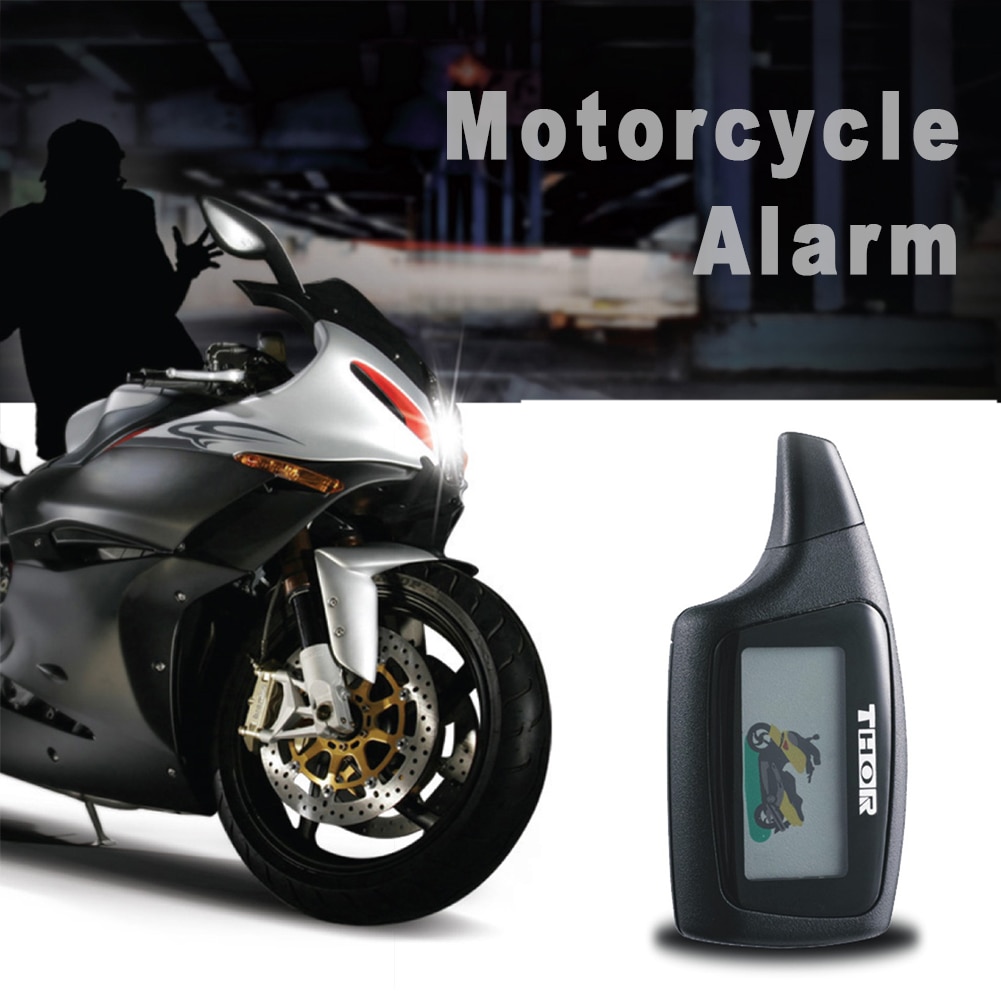 Two Way Motorcycle Alarm Security System Motorbike 2 Way Alarm Keyless Entry Anti-Theft Vibration Sensor LCD Remote